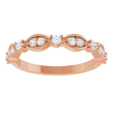 14K Rose 1/3 CTW Natural Diamond Anniversary Band