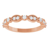 14K Rose 1/4 CTW Natural Diamond Anniversary Band