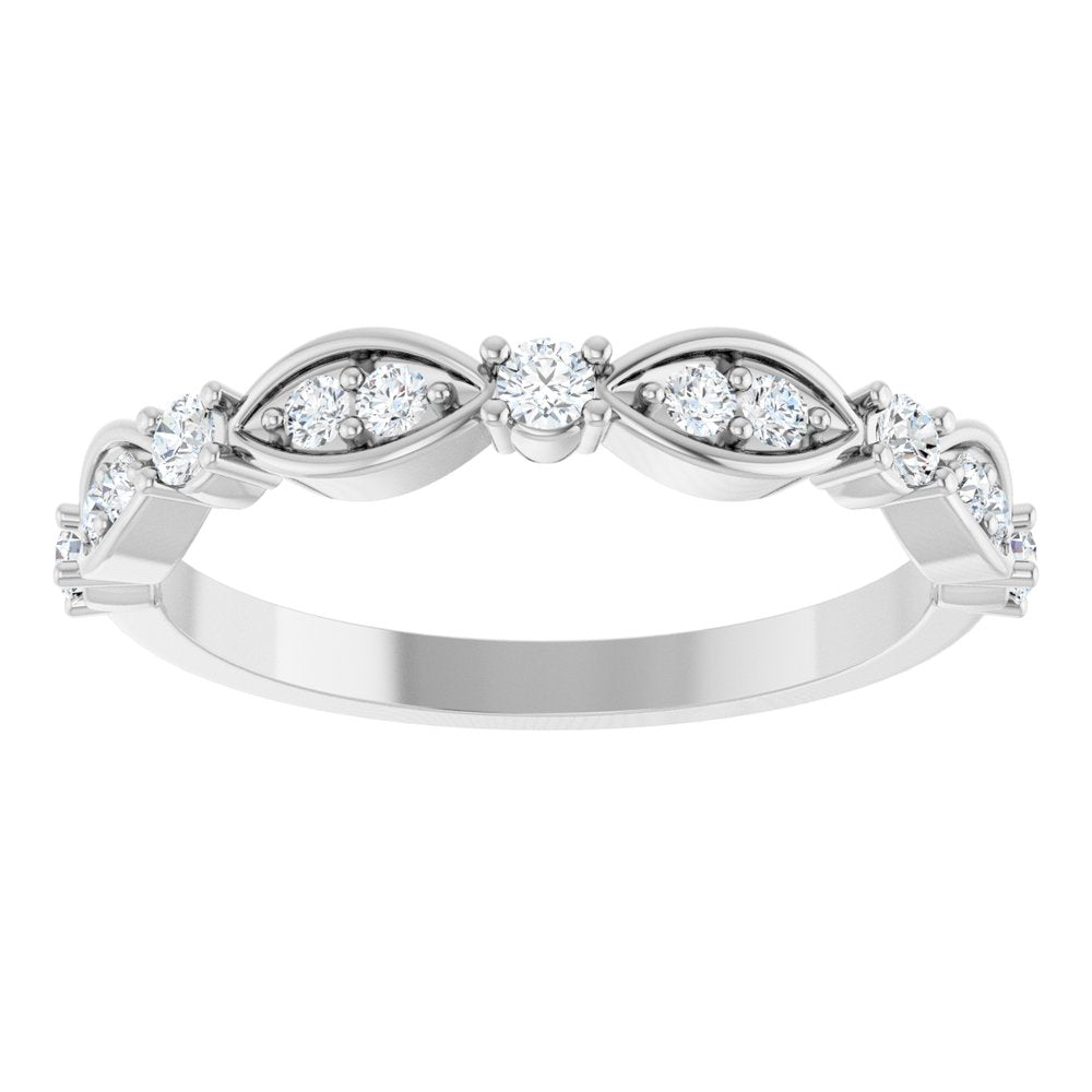 14K White Gold 1/4 CTW Natural Diamond Anniversary Band
