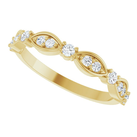 14K Yellow Gold 1/3 CTW Lab-Grown Diamond Anniversary Band