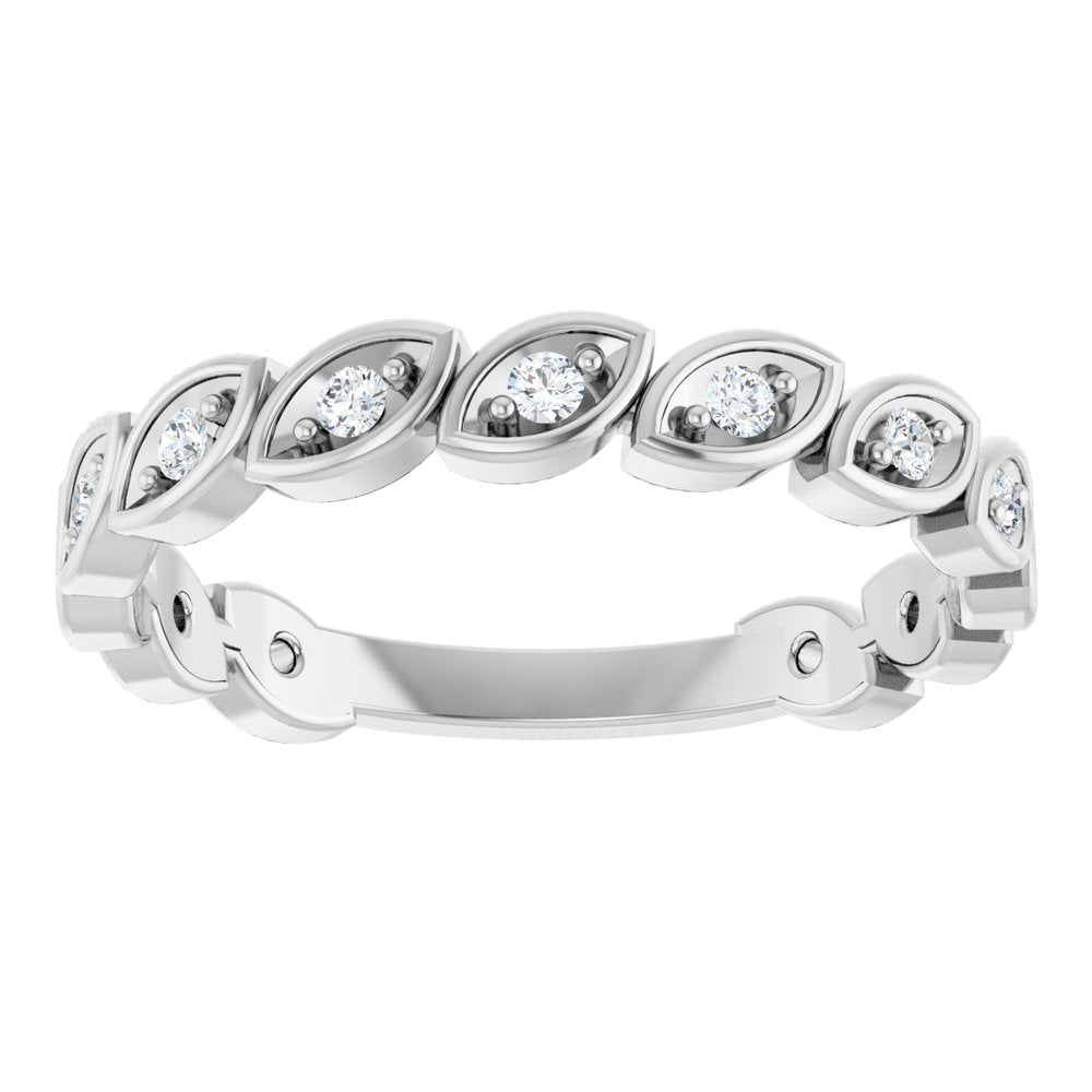 14K White 1/5 CTW Lab-Grown Diamond Anniversary Band