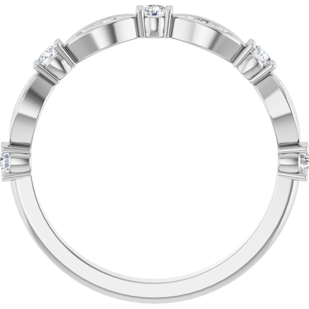 14K White Gold 1/4 CTW Natural Diamond Anniversary Band