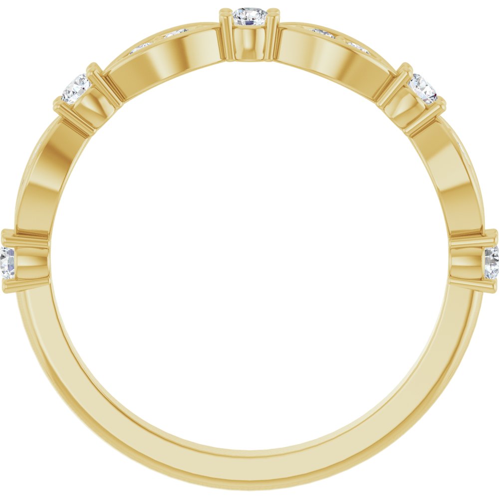 14K Yellow Gold 1/4 CTW Natural Diamond Anniversary Band