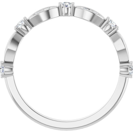 14K White Gold 1/3 CTW Lab-Grown Diamond Anniversary Band