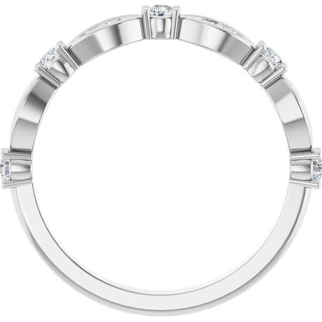 14K White 1/3 CTW Lab-Grown Diamond Anniversary Band