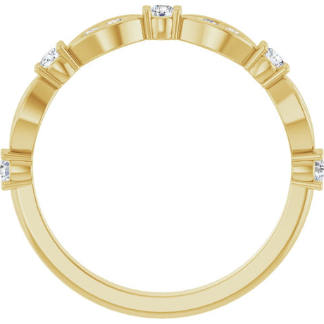 14K Yellow Gold 1/3 CTW Lab-Grown Diamond Anniversary Band