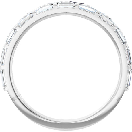 14K White 7/8 CTW Lab-Grown Diamond Double Row Anniversary Band