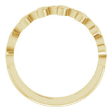 14K Yellow Stackable Floral Ring