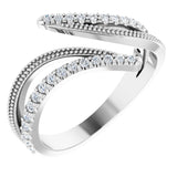 14K White Gold 1/4 CTW Natural Diamond Bypass Ring