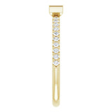 14K Yellow Natural Pink Sapphire & 1/6 CTW Natural Diamond Stackable Ring