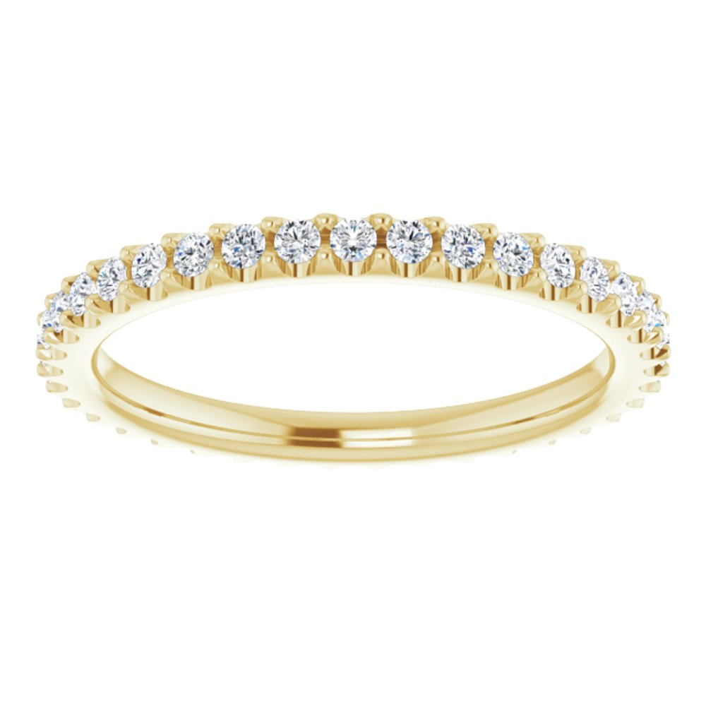 18K Yellow 3/8 CTW Diamond Eternity Band Size 6.5