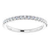14K White 3/8 CTW Natural Diamond Eternity Band