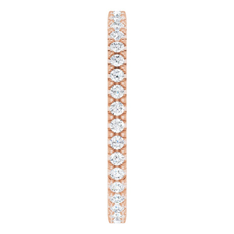 18K Rose 3/8 CTW Diamond Eternity Band Size 7