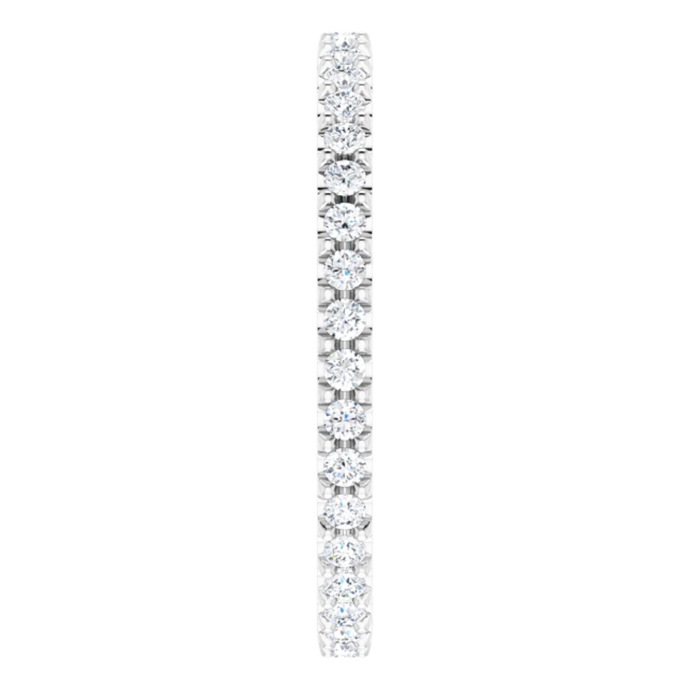 14K White 3/8 CTW Natural Diamond Eternity Band