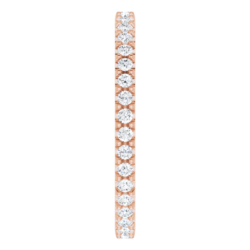 18K Rose 3/8 CTW Diamond Eternity Band Size 7