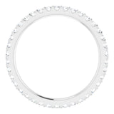 14K White 1/3 CTW Natural Diamond Eternity Band