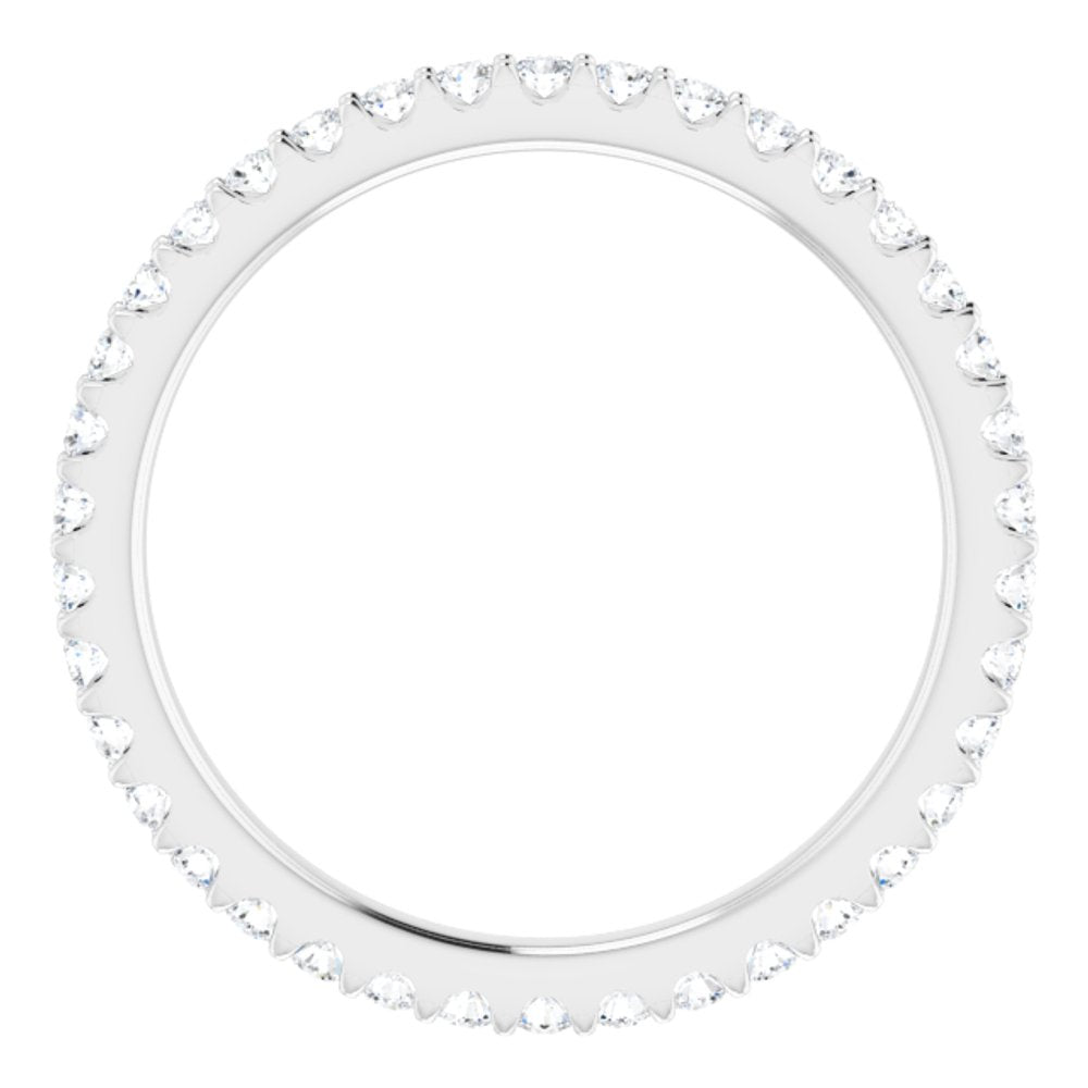 14K White 3/8 CTW Natural Diamond Eternity Band
