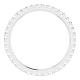 14K White 1/3 CTW Natural Diamond Eternity Band