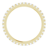 18K Yellow 3/8 CTW Diamond Eternity Band Size 6.5