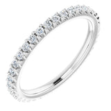 14K White 1/3 CTW Natural Diamond Eternity Band Size 6