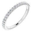 14K White 1/3 CTW Natural Diamond Eternity Band Size 4.5