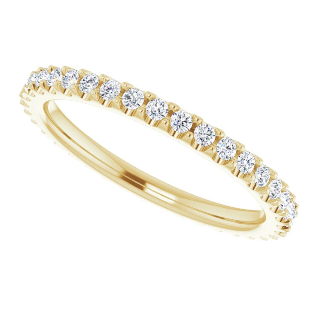 18K Yellow 3/8 CTW Diamond Eternity Band Size 6.5