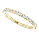 18K Yellow 3/8 CTW Diamond Eternity Band Size 6.5