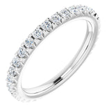 14K White 5/8 CTW Natural Diamond Eternity Band Size 5