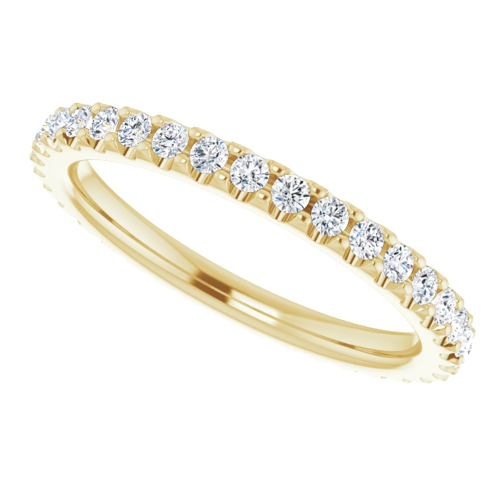 14K Yellow 5/8 CTW Lab-Grown Diamond  Eternity Band Size 6