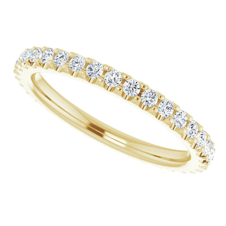 14K Yellow 5/8 CTW Lab-Grown Diamond  Eternity Band Size 6