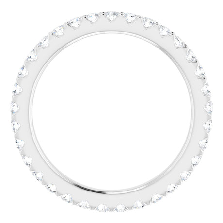 14K White 5/8 CTW Natural Diamond Eternity Band