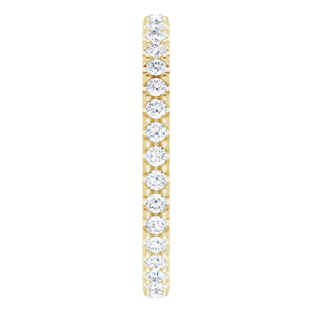 14K Yellow 5/8 CTW Natural Diamond Eternity Band Size 7