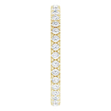 14K Yellow 5/8 CTW Natural Diamond Eternity Band Size 7