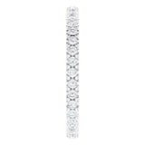 14K White 1/2 CTW Natural Diamond Eternity Band Size 6.5
