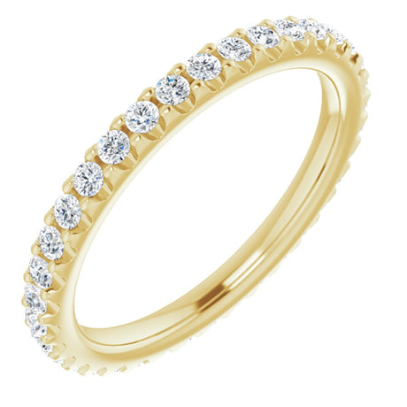 14K Yellow 5/8 CTW Lab-Grown Diamond  Eternity Band Size 6