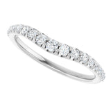 Platinum 1/3 CTW Lab-Grown Diamond Graduated Contour Band