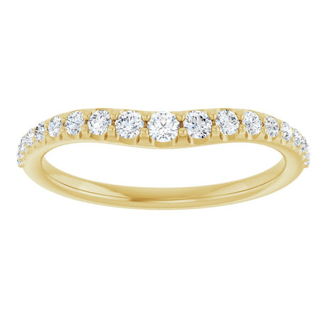 14K Yellow Gold 1/3 CTW Natural Diamond Graduated Contour Band
