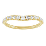 14K Yellow 1/2 CTW Lab-Grown Diamond Graduated Contour Band