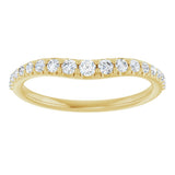 14K Yellow Gold 1/3 CTW Lab-Grown Diamond Graduated Contour Band