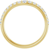 14K Yellow 1/2 CTW Lab-Grown Diamond Graduated Contour Band