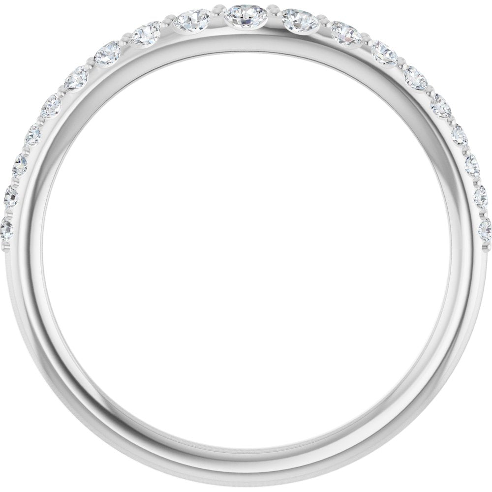 Platinum 1/3 CTW Lab-Grown Diamond Graduated Contour Band