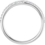 Platinum 1/3 CTW Lab-Grown Diamond Graduated Contour Band