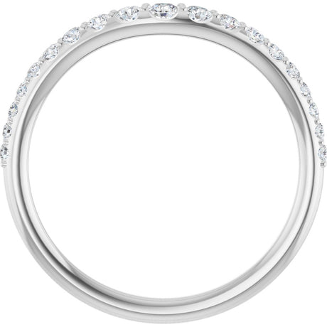 Platinum 1/3 CTW Lab-Grown Diamond Graduated Contour Band