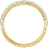 14K Yellow Gold 1/3 CTW Lab-Grown Diamond Graduated Contour Band