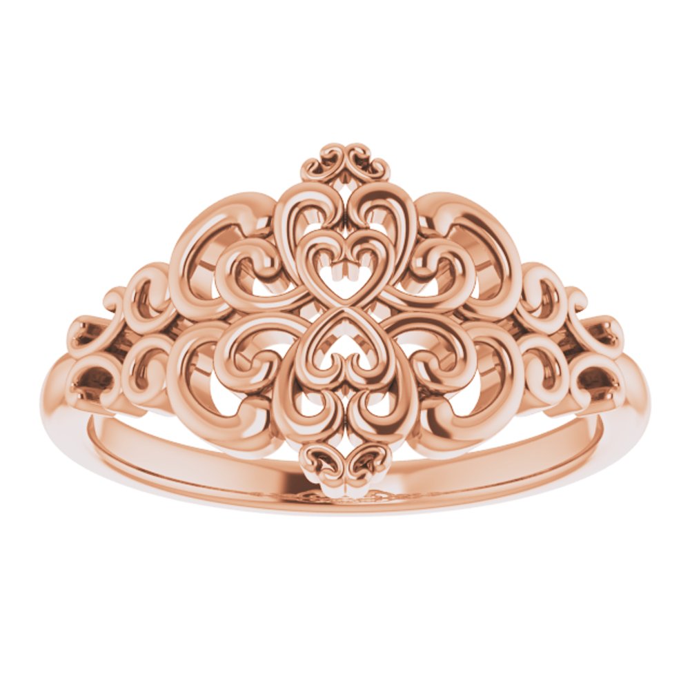 14K Rose Vintage-Inspired Ring