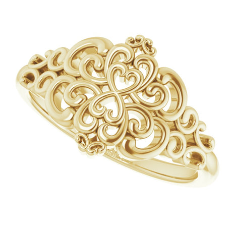 14K Yellow Vintage-Inspired Ring