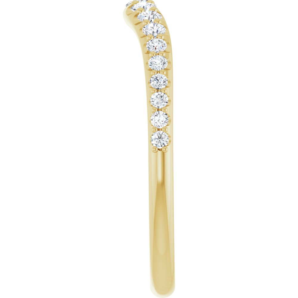 14K Yellow 1/2 CTW Lab-Grown Diamond Graduated Contour Band