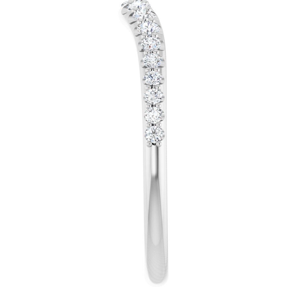 14K White Gold 1/2 CTW Lab-Grown Diamond Graduated Contour Band