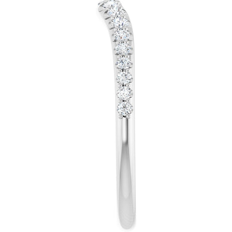14K White Gold 1/2 CTW Lab-Grown Diamond Graduated Contour Band