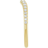 14K Yellow Gold 1/3 CTW Lab-Grown Diamond Graduated Contour Band